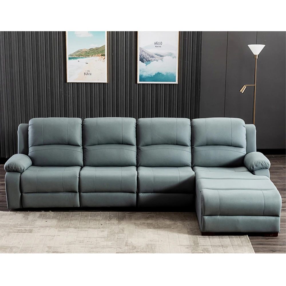 Home Cinema Recliners - أريكة استرخاء كهربائية يدوية من الجلد
