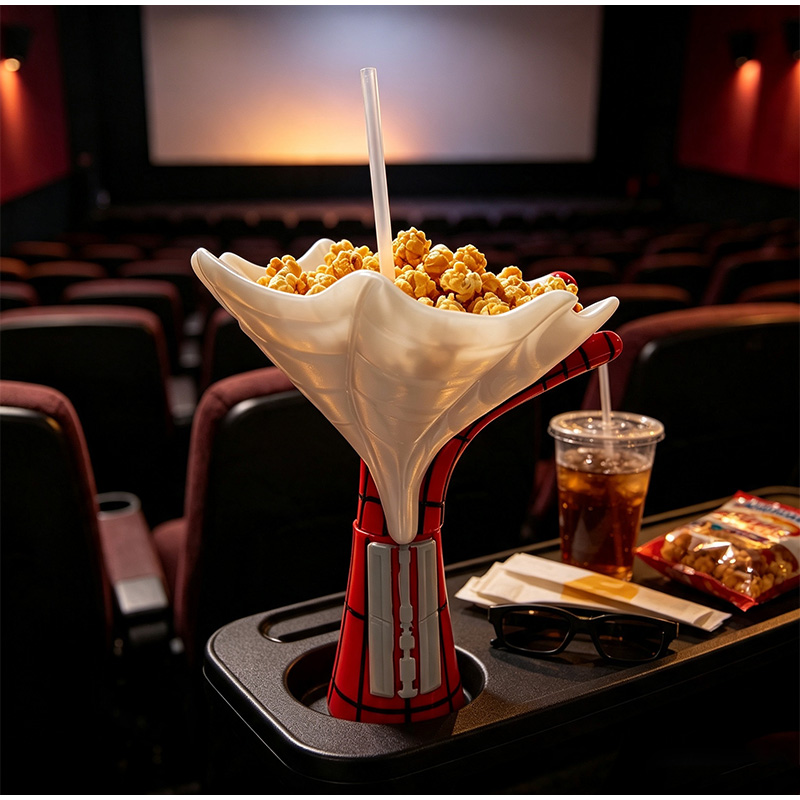 Home Cinema Today - وعاء الفشار بتصميم شبكة العنكبوت ثلاثي