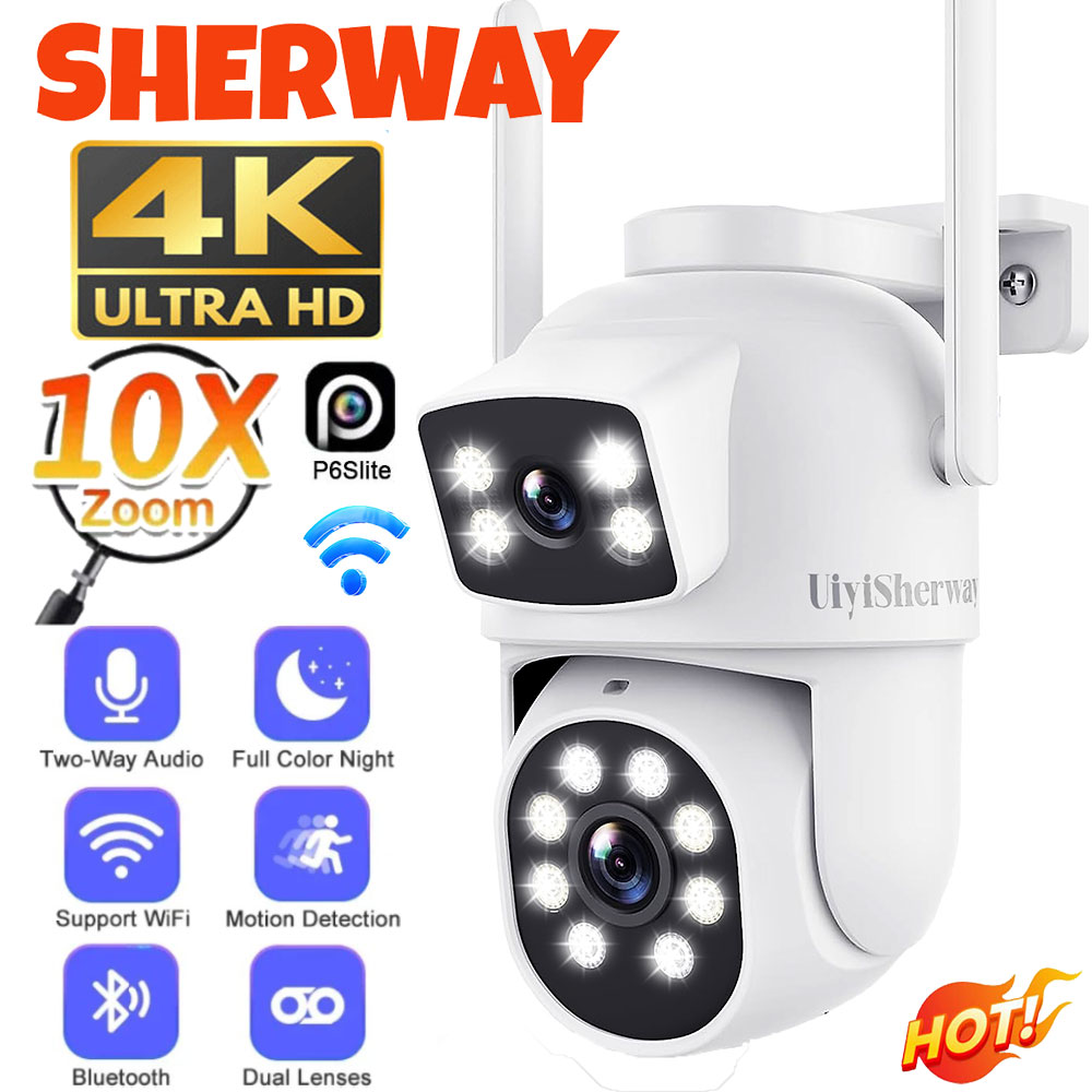 Home Cinema Outdoor - UiyiSherway 4K عدسة مزدوجة واي فاي