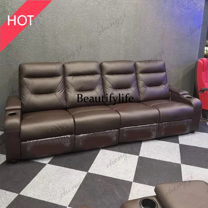 Home Cinema Recliners - طقم أريكة جلدية A49 مع مقاعد