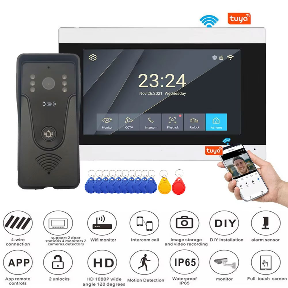 Home Cinema Kit - Tuya 1080P 7 بوصة شاشة ملونة