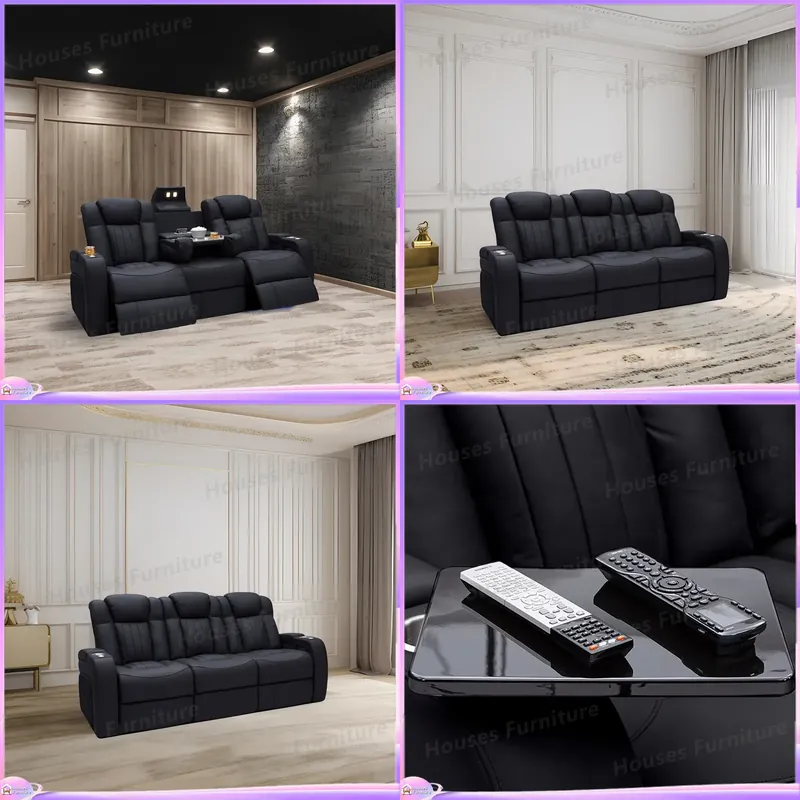 Home Cinema Recliners - كرسي استرخاء جلدي للمسرح المنزلي مع