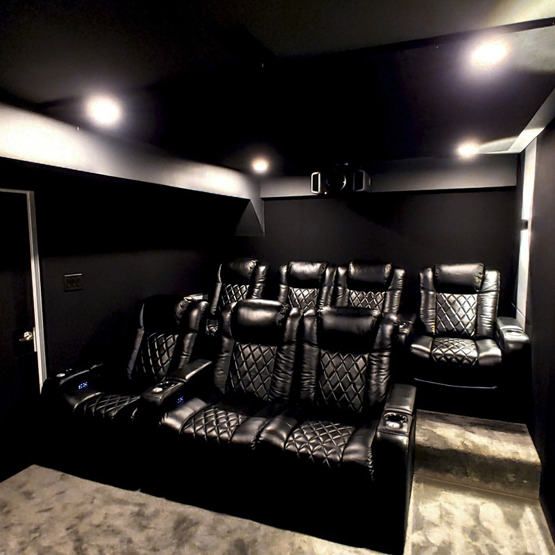 طقم أريكة كرسي كهربائي جلدي لل - مراجعة Home Cinema Recliners وسعره