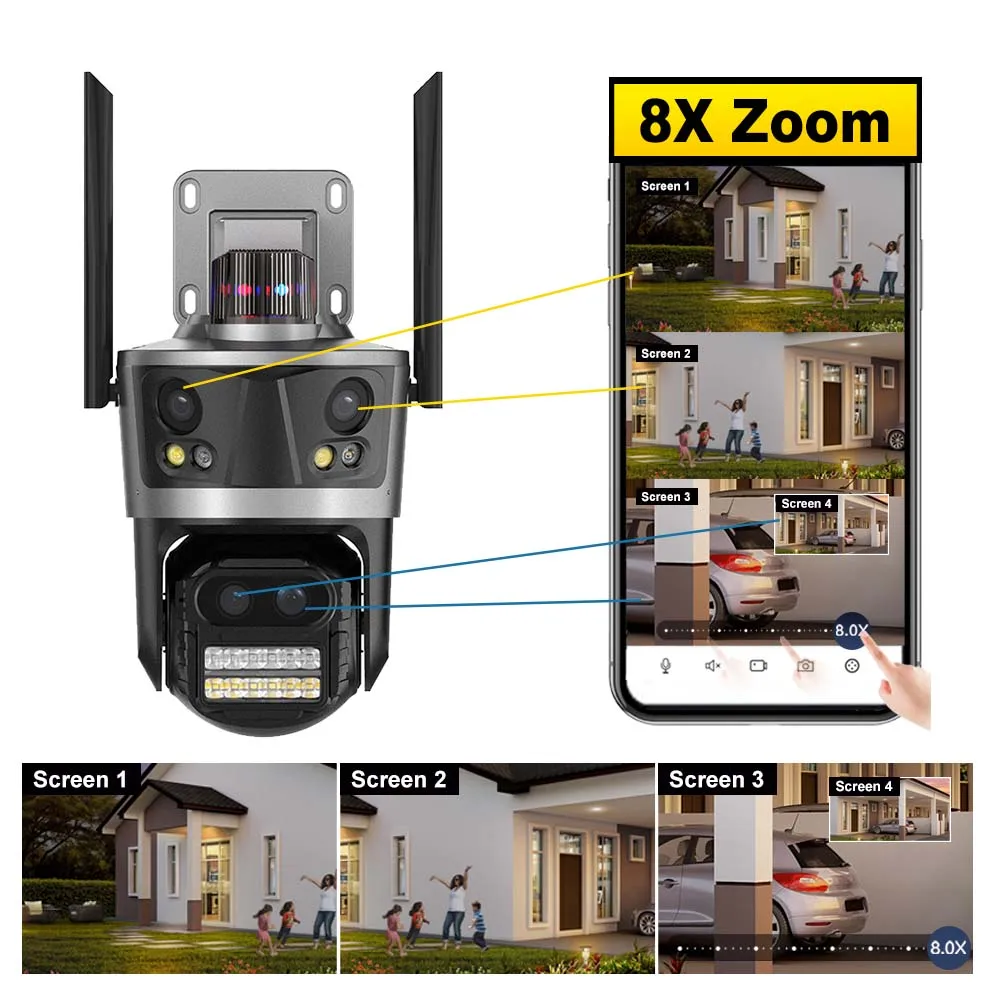 كاميرا أمان ICsee بدقة 8K و16  - مراجعة Home Cinema Outdoor وسعره