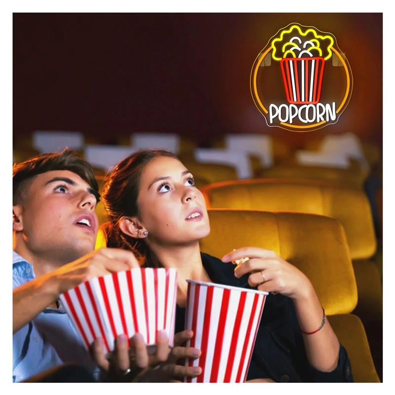 لافتة نيون على شكل الفشار قابل - مراجعة Home Cinema Today وسعره