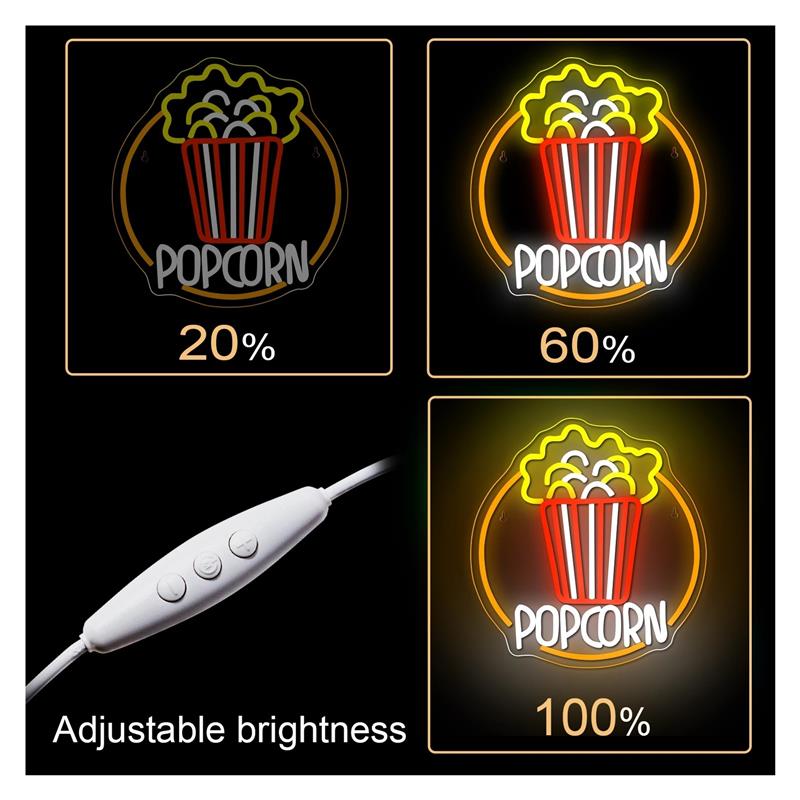 لافتة نيون على شكل الفشار قابل - مراجعة Home Cinema Today وسعره
