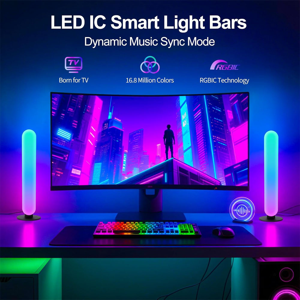 1/2/3 قطعة شريط إضاءة LED ذكي، - مراجعة Home Cinema Lighting وسعره